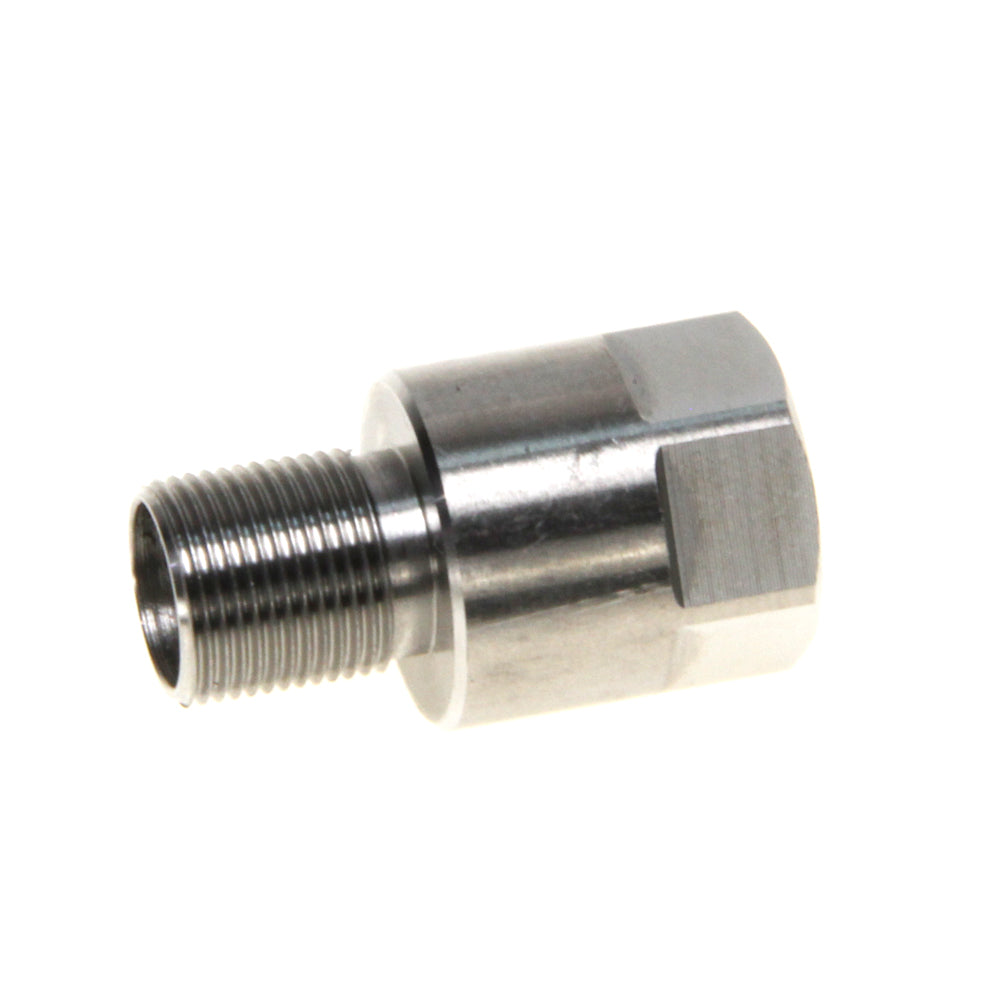5/8-24 Female to 1/2-28 Male Stainless Steel Thread Adapter