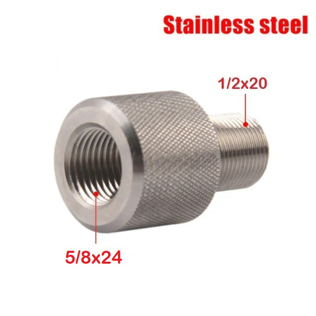 5/8 x24 Female- 1/2x20 UNF Male Stainless Steel Thread Adapter