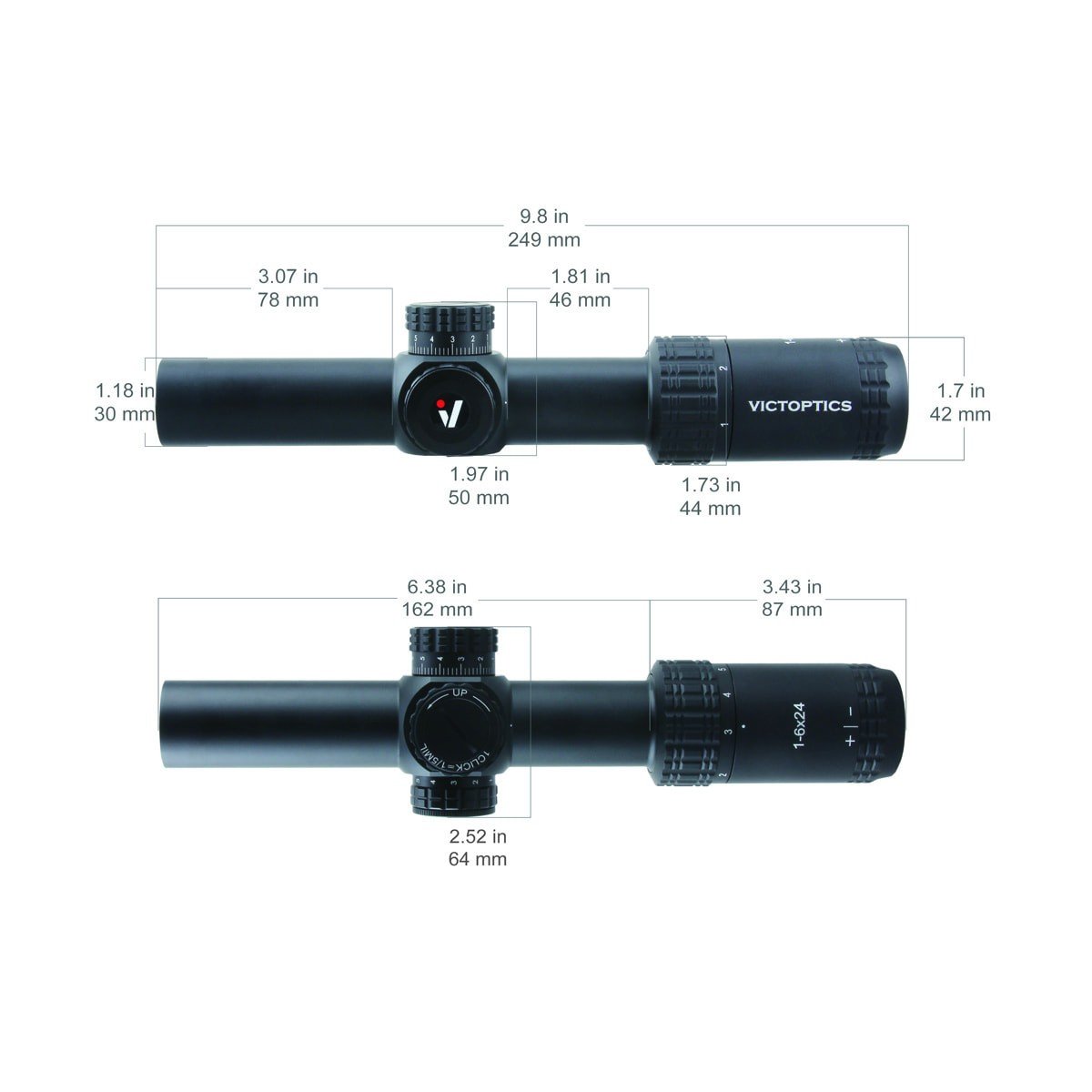 VICTOPTICS S6 1-6X24 SFP LPVO SCOPE OPSL22