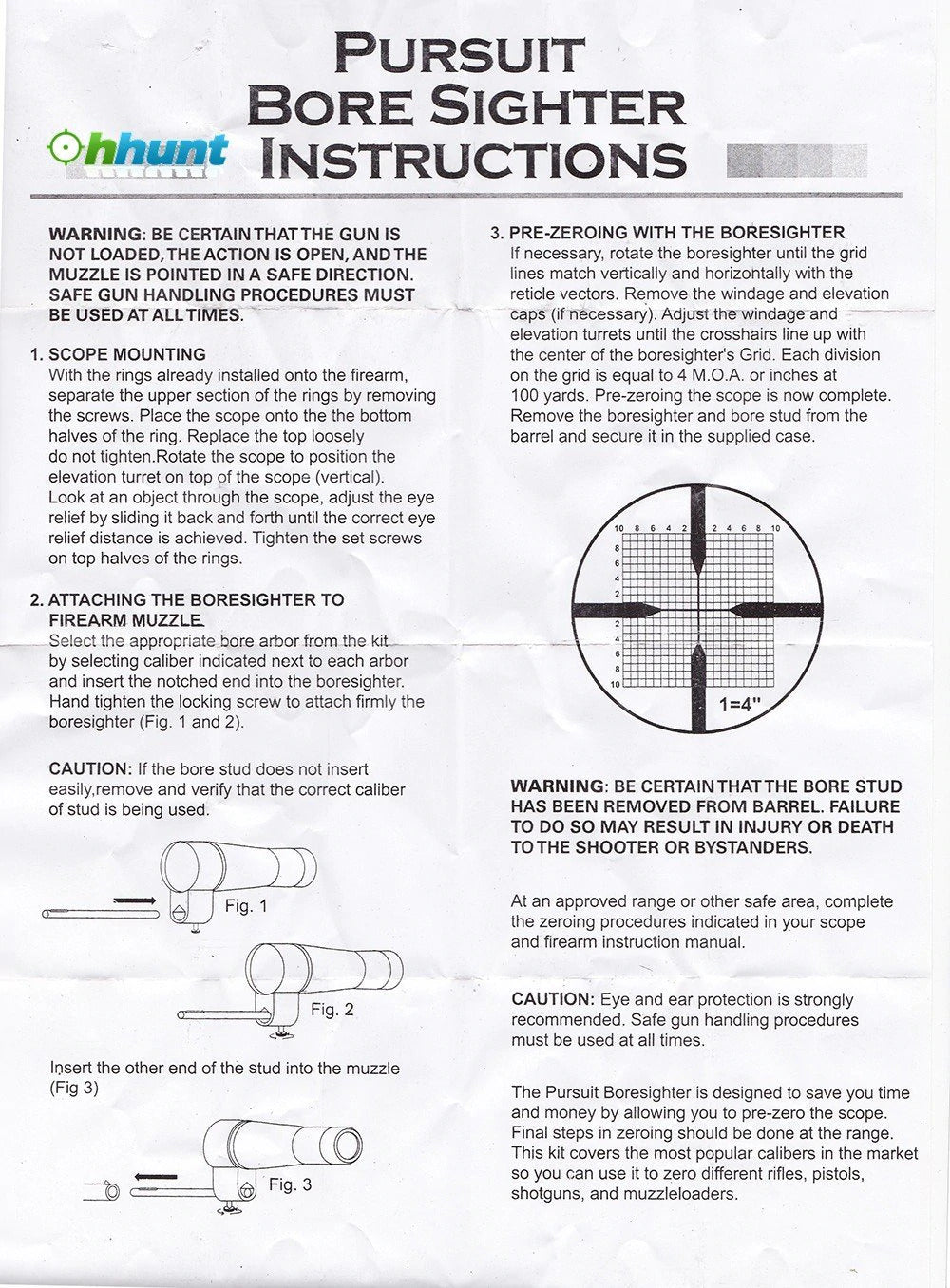 Rifle Scope Collimator Optics Bore Sighter Alignment Device for .17-.50 Calibre
