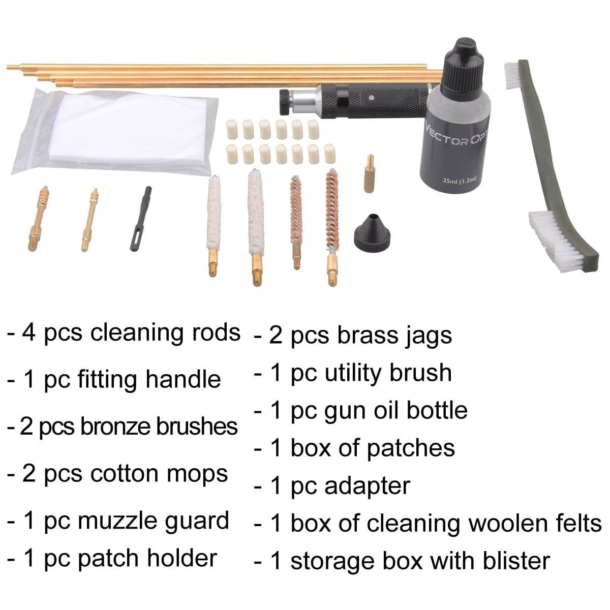 VECTOR OPTICS .177 & .22 AIRGUN GUN CLEANING KIT SCCK-10