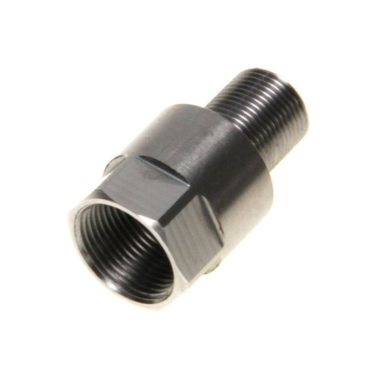 5/8-24 Female to 1/2-28 Male Stainless Steel Thread Adapter
