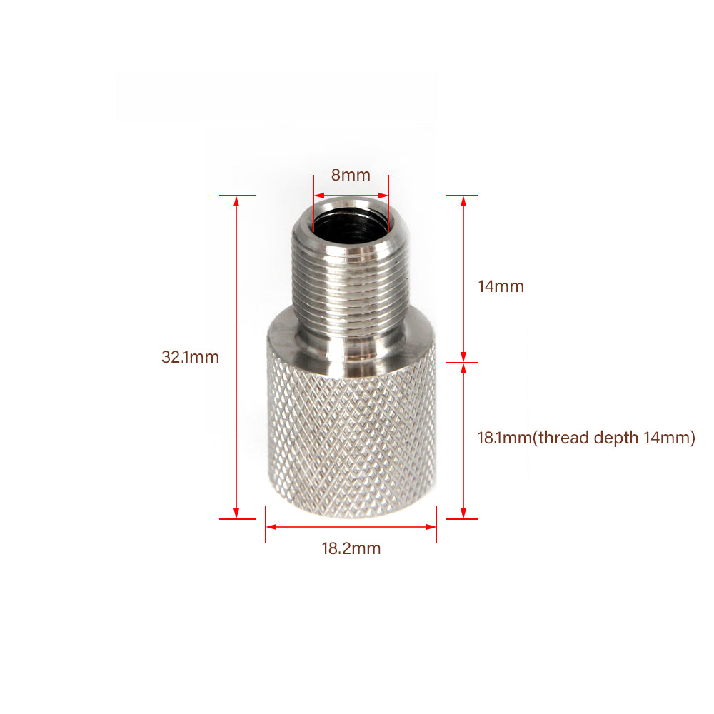 thumbnail image 2 of Female 1/2-20 UNF To Male 1/2-28 UNEF Threaded Barrel Adapter | UK 2 of 10