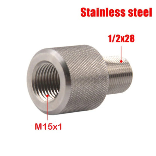 M15x1 Female-1/2x28 UNEF Male Stainless Steel Thread Adapter